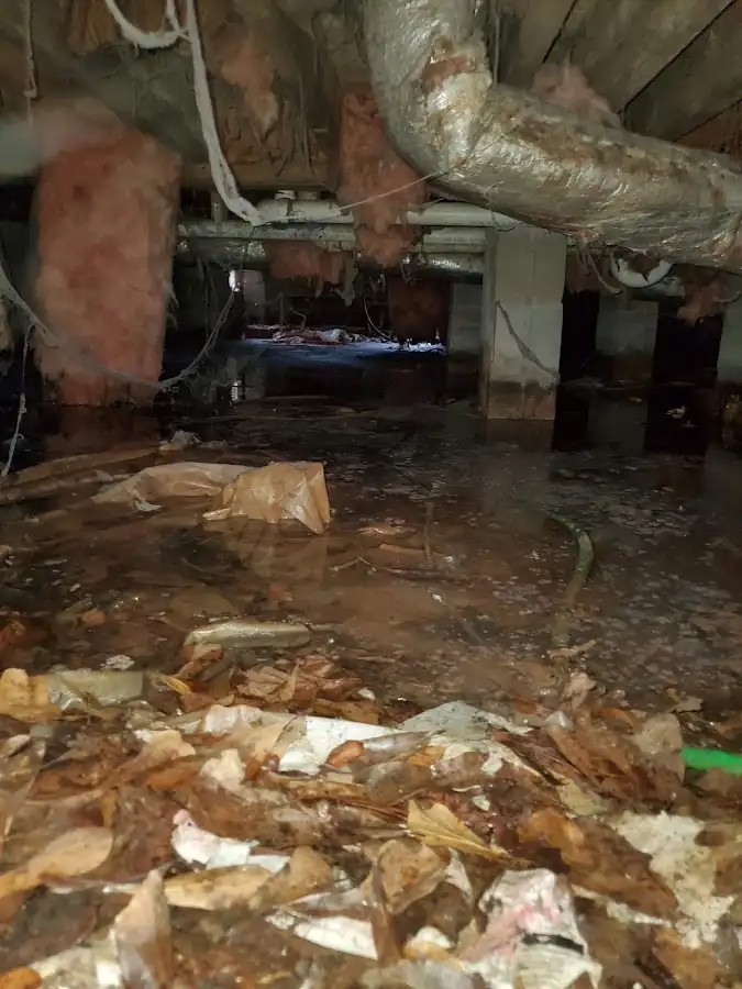 Crawl space flood assessment for Commercial Water Damage Restoration in Albert Lea